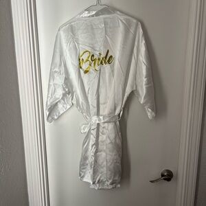 White Satin Bride Robe